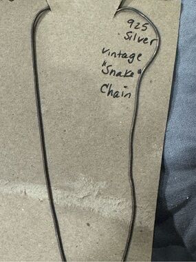 Sterling 925 Vintage Snake Chain Necklace - Silver